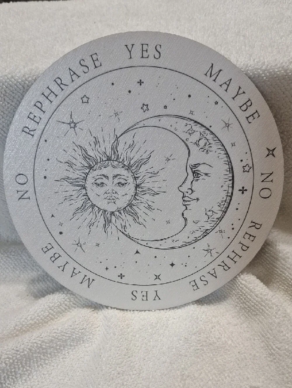White And Black Sun and‎ Moon Divination Double-Sided Board